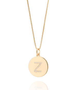 GOLD SOLID LETTER PENDANT