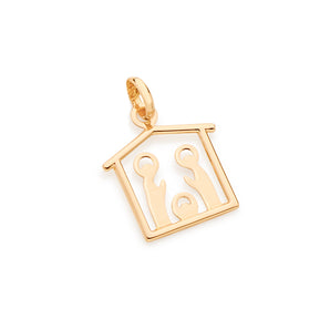 GOLD NATIVITY SCENE PENDANT