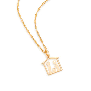 GOLD NATIVITY SCENE PENDANT