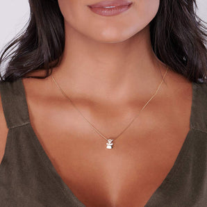 GOLD PENDANT WITH ZIRCONIA