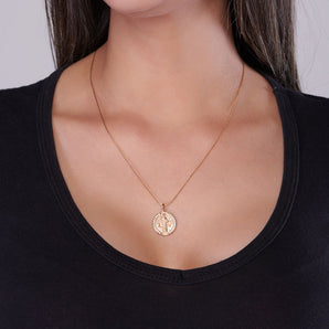 GOLD PENDANT WITH ZIRCONIA