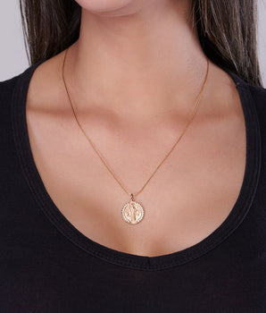 GOLD PENDANT WITH ZIRCONIA