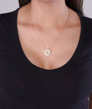 GOLD PENDANT WITH ZIRCONIA