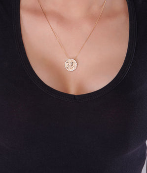 GOLD PENDANT WITH ZIRCONIA