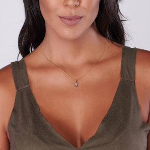 GOLD PENDANT WITH ZIRCONIA