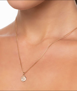 GOLD ZODIAC SIGN MEDAL PENDANT - TAURUS