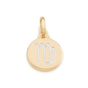GOLD ZODIAC SIGN MEDAL PENDANT - VIRGO