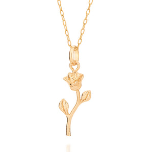 GOLD ROSE PENDANT