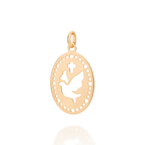 GOLD HOLY SPIRIT MEDAL PENDANT