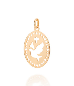GOLD HOLY SPIRIT MEDAL PENDANT