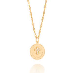 GOLD KID'S PENDANT WITH ZIRCONIA