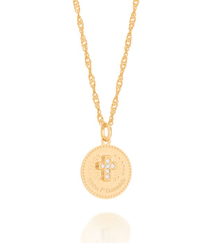 GOLD KID'S PENDANT WITH ZIRCONIA