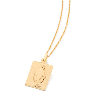 GOLD RECTANGULAR MEDAL PENDANT
