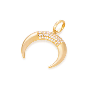GOLD WET MOON PENDANT