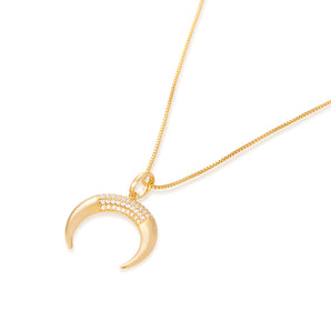 GOLD WET MOON PENDANT