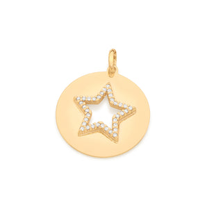 GOLD STAR MEDAL PENDANT