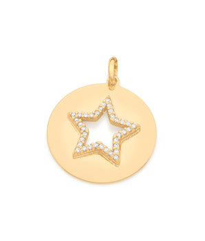 GOLD STAR MEDAL PENDANT
