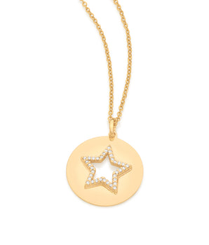 GOLD STAR MEDAL PENDANT