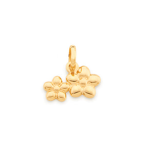 GOLD DOUBLE FLOWER PENDANT