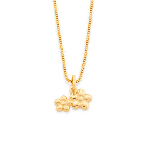 GOLD DOUBLE FLOWER PENDANT