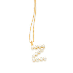 GOLD PEARL LETTER PENDANT