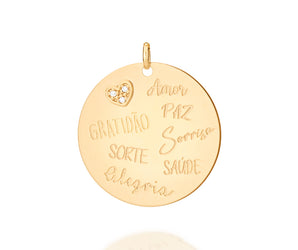 GOLD PENDANT WITH ZIRCONIA