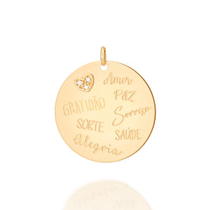 GOLD PENDANT WITH ZIRCONIA