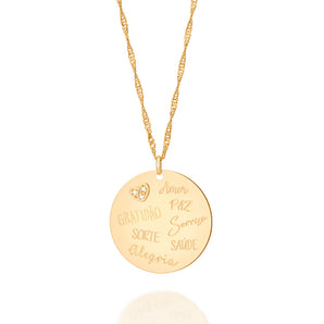 GOLD PENDANT WITH ZIRCONIA