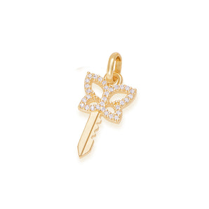 GOLD STUDDED KEY PENDANT