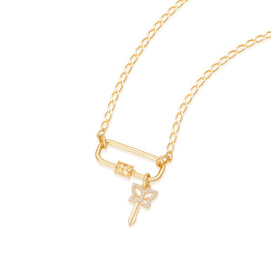 GOLD STUDDED KEY PENDANT