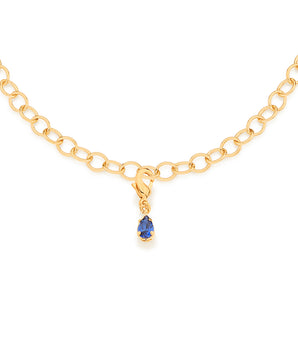 GOLD HEALTH PENDANT IN BLUE