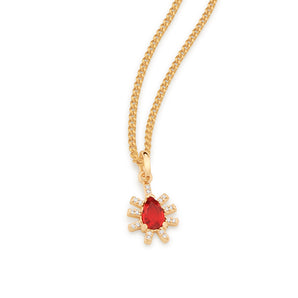 GOLD TRADITIONAL ROYALTY PENDANT IN GREEN