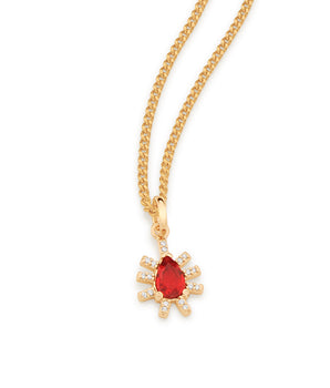 GOLD TRADITIONAL ROYALTY PENDANT IN GREEN