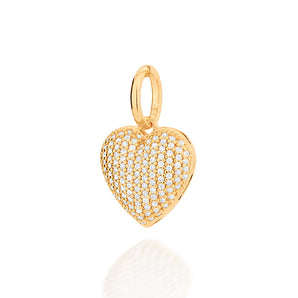 GOLD STUDDED HEART PENDANT