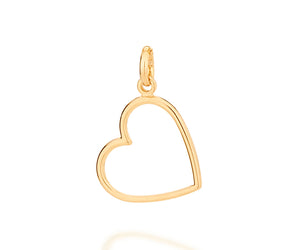 GOLD HEART OUTLINE PENDANT