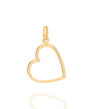 GOLD HEART OUTLINE PENDANT
