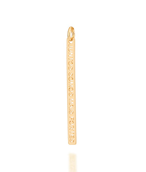 GOLD LONG PLAQUE PENDANT