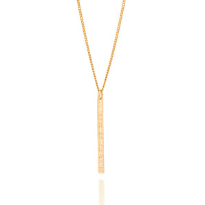 GOLD LONG PLAQUE PENDANT