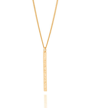 GOLD LONG PLAQUE PENDANT