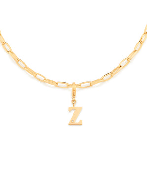 GOLD MODERN LETTER PENDANT