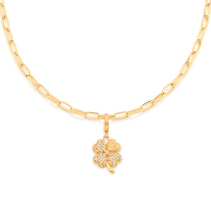 GOLD FOUR LEAF CLOVER PENDANT