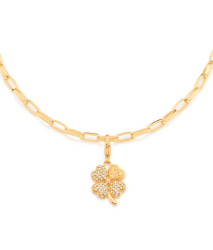 GOLD FOUR LEAF CLOVER PENDANT