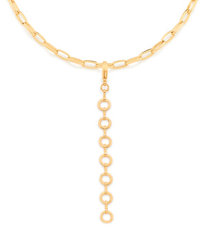GOLD CIRCLES LONG PENDANT