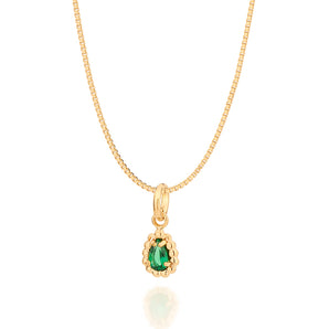 GOLD JOY PENDANT IN GREEN