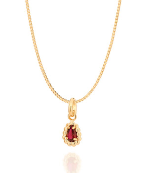 GOLD JOY PENDANT IN RED