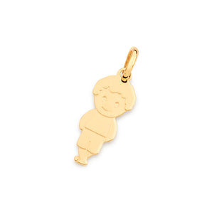 GOLD SOLID BOY PENDANT