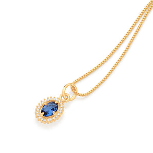 GOLD TOGETHER AGAIN PENDANT IN BLUE