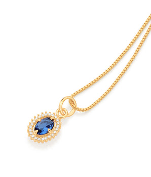 GOLD TOGETHER AGAIN PENDANT IN BLUE