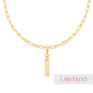 GOLD PAZ PEACE (PEACE) VERTICAL PENDANT