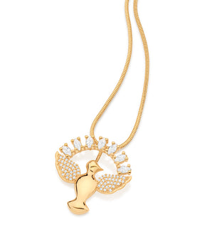 GOLD STUDDED HOLY SPIRIT PENDANT